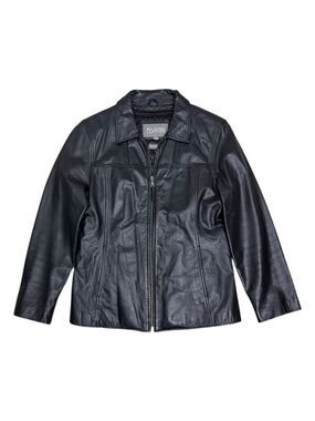 WILSONS LEATHER Lined Genuine Leather Bomber Winter Jacket Coat Womens Large